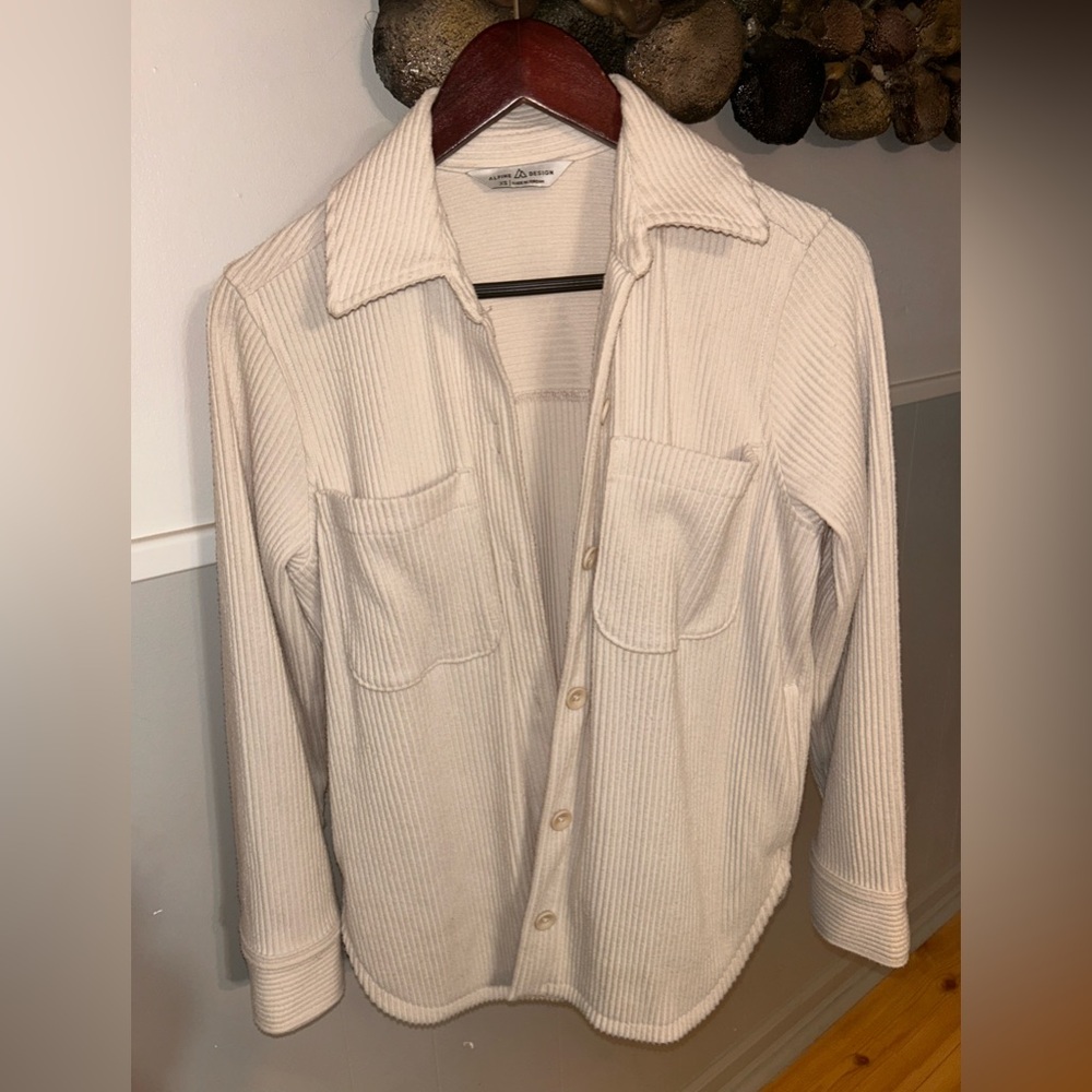 Alpine Design Off-White Ribbed Shirt Jacket
